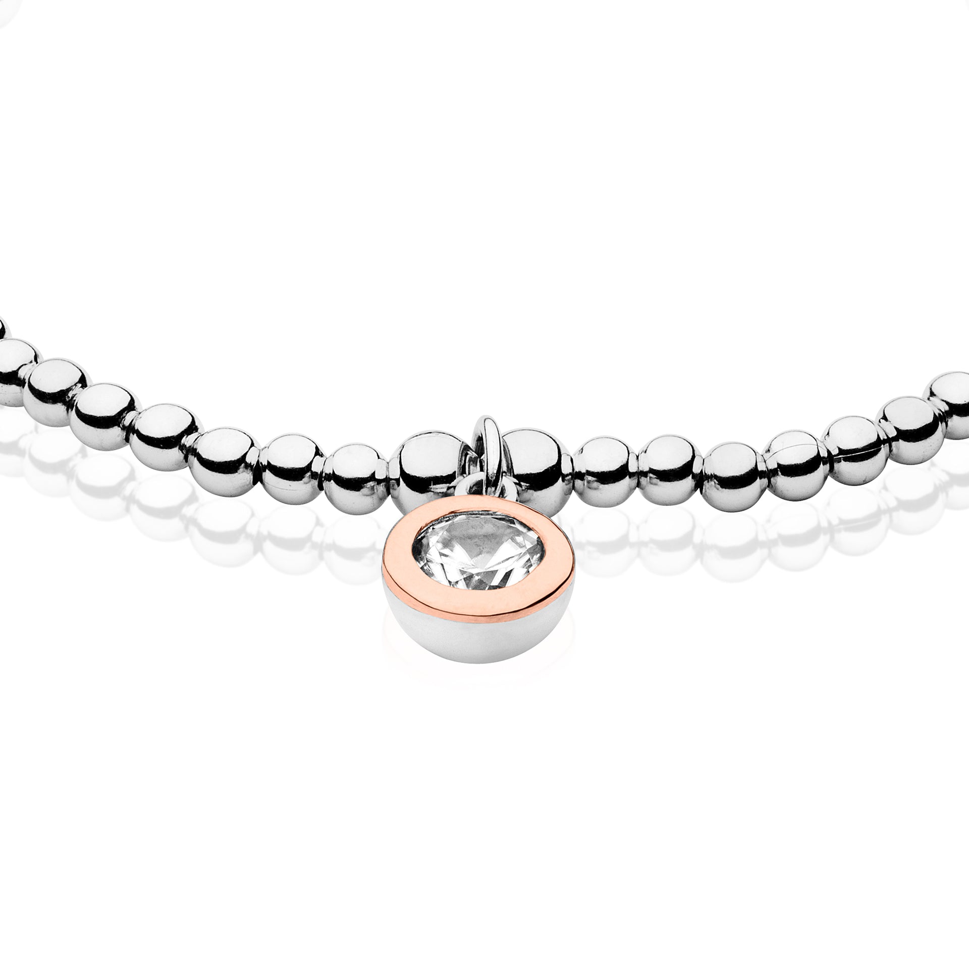 April Birthstone Silver and Zircon Affinity Bracelet
