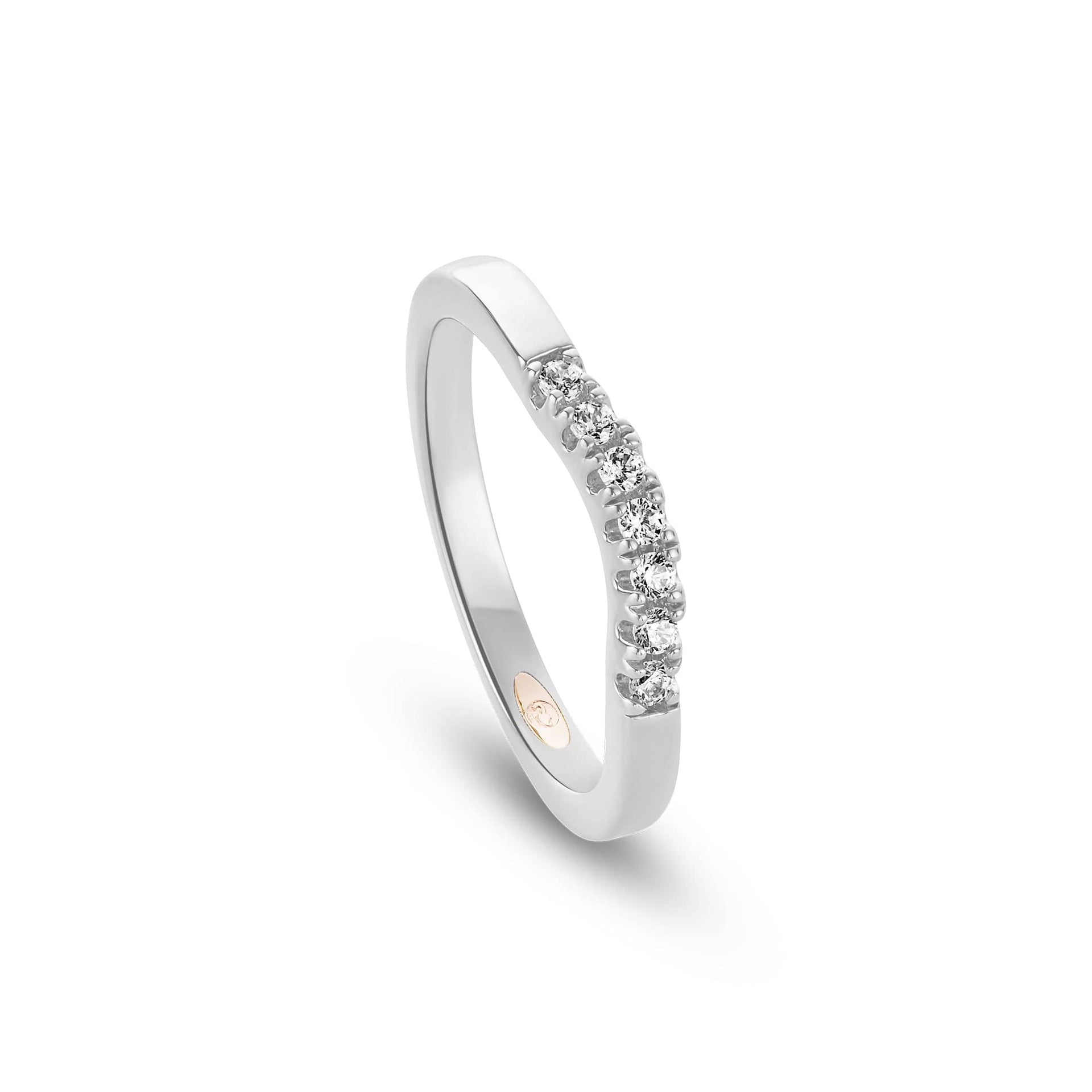9ct White Gold Past Present Future® Wedding Ring