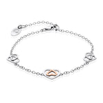 Affinity Heart Silver Chain Bracelet