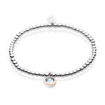 Birthstone Silver and Aquamarine Affinity Bracelet – March
