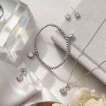 April Milestones® Birthstone Silver and Zircon Charm