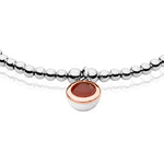 July Birthstone Silver and Carnelian Affinity Bracelet