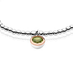 August Birthstone Silver and Peridot Affinity Bracelet