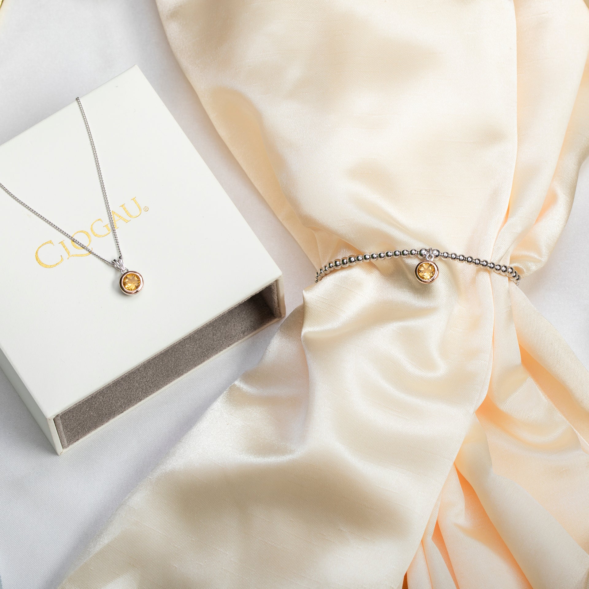 November Birthstone Silver and Citrine Affinity Bracelet