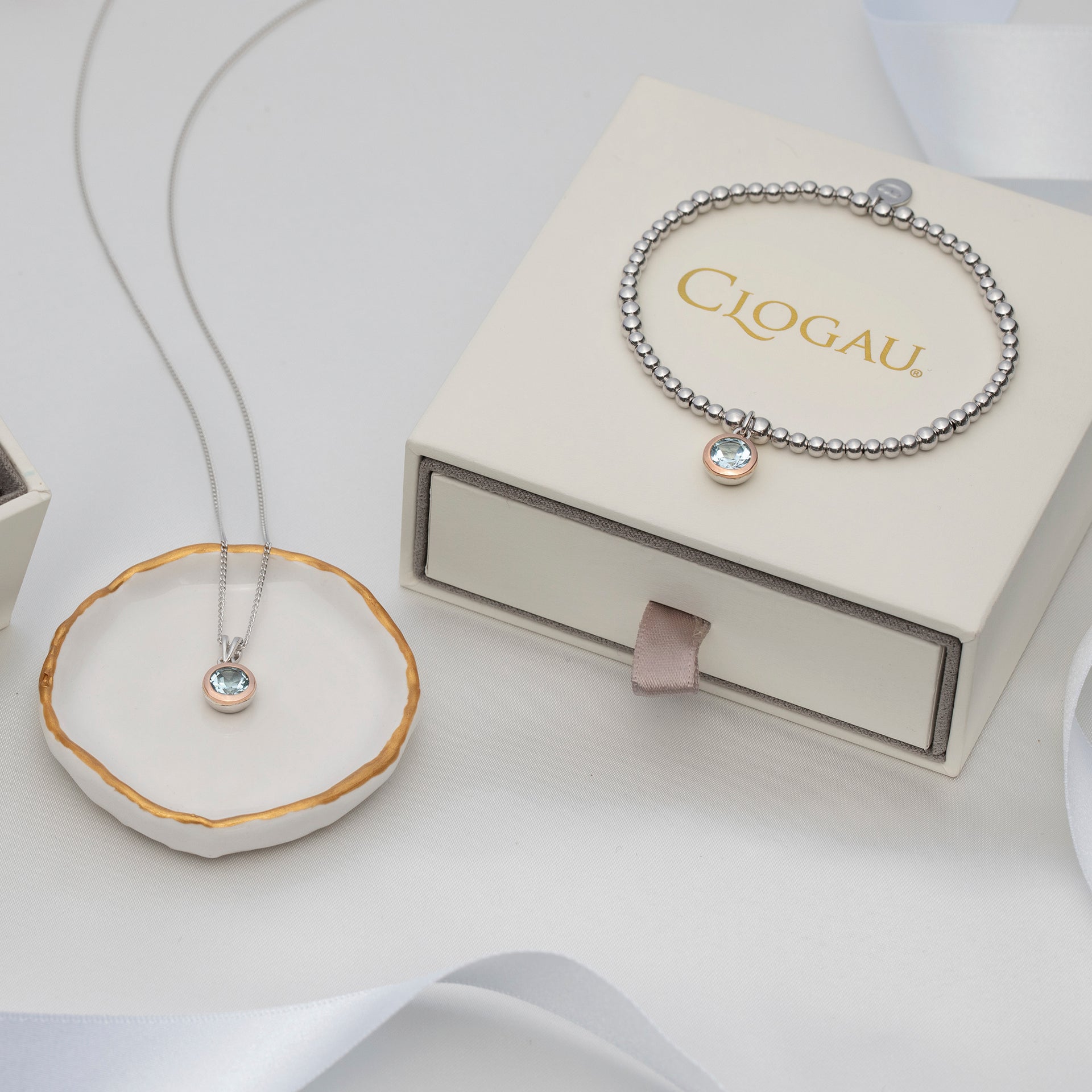 December Birthstone Silver and Blue Topaz Affinity Bracelet