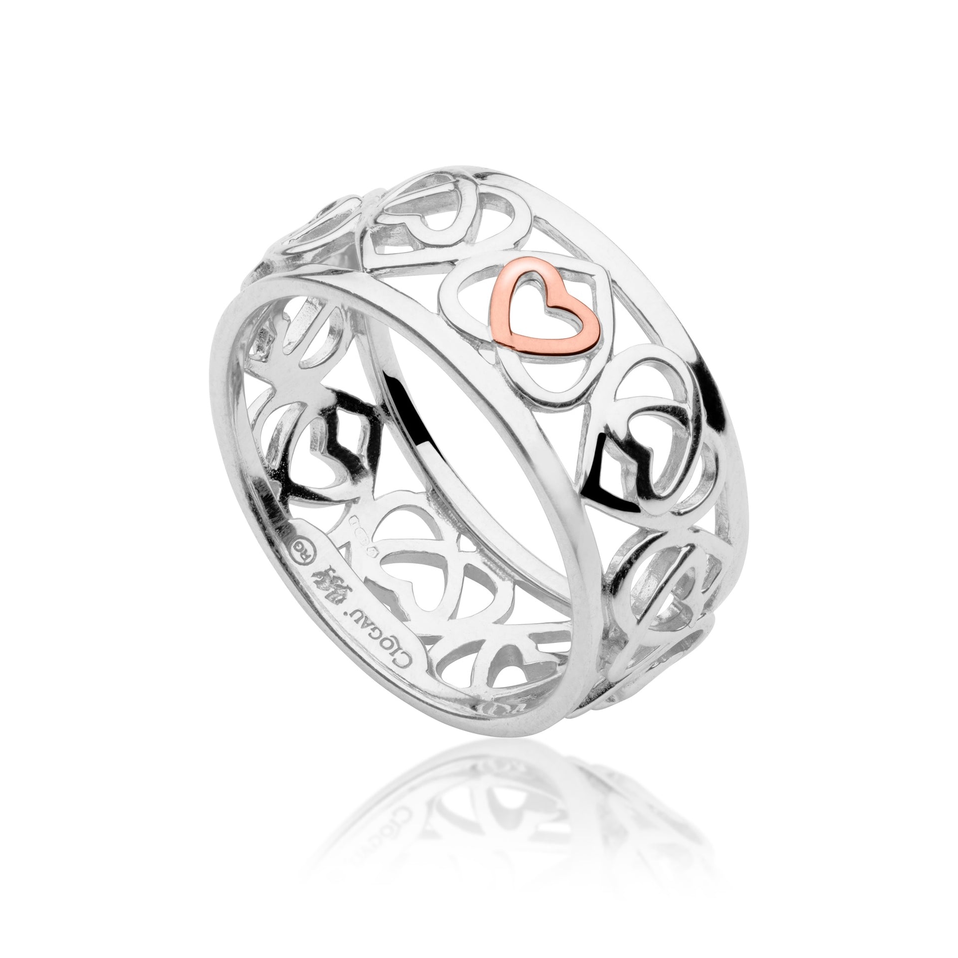 Affinity Heart Silver Band Ring