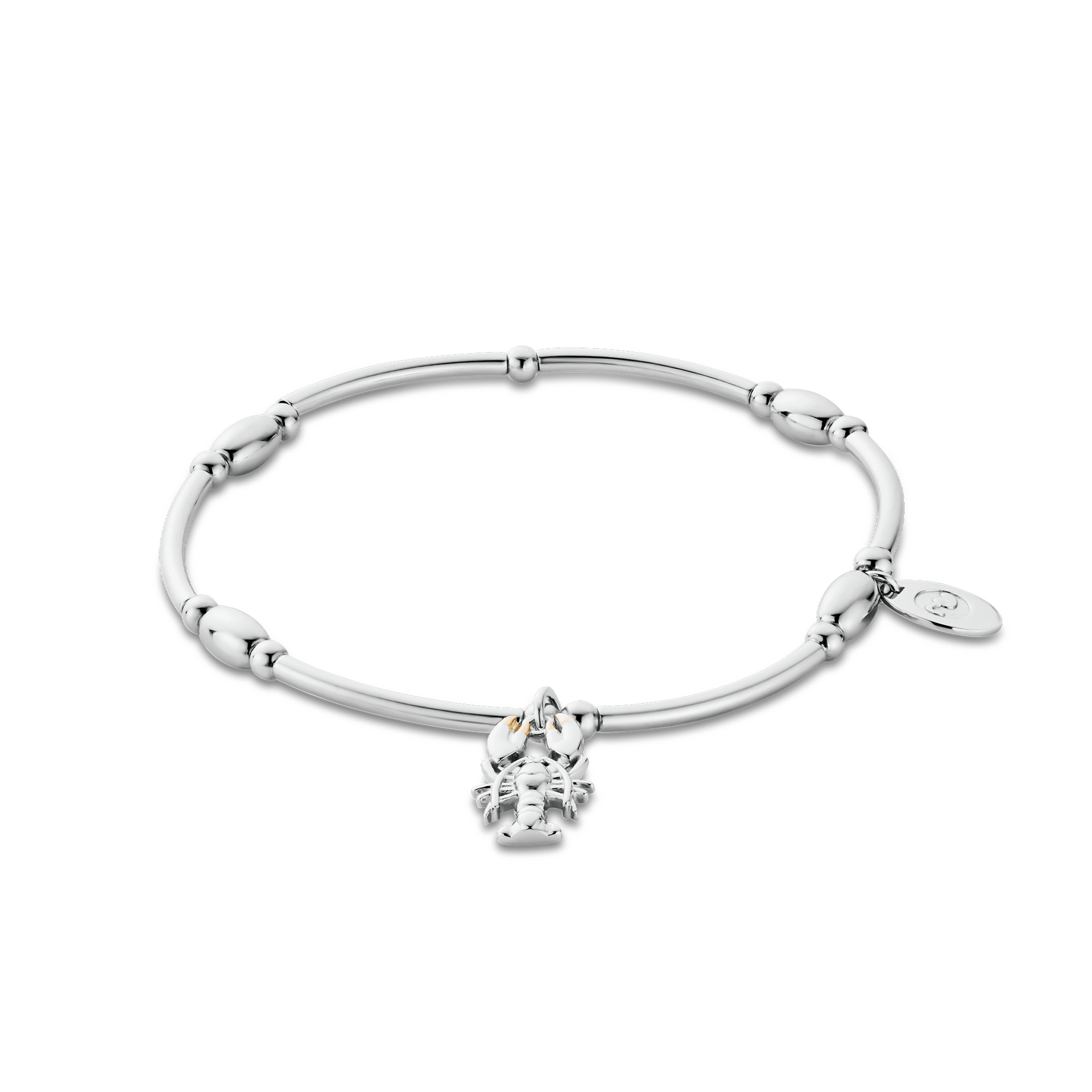 You're My Lobster Silver Affinity Bead Bracelet