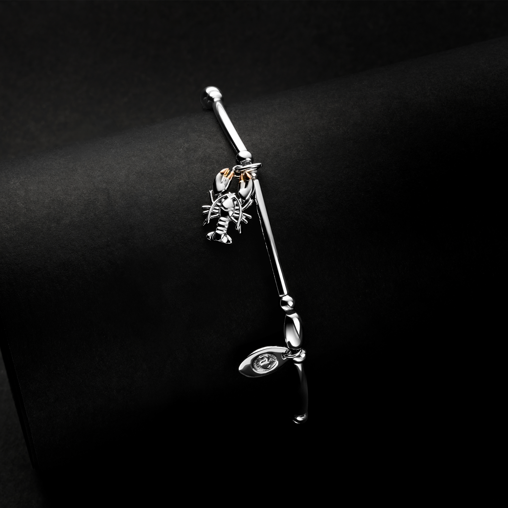You're My Lobster Silver Affinity Bead Bracelet