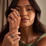 Clogau® Celebration Sterling Silver Crown Ring with Topaz