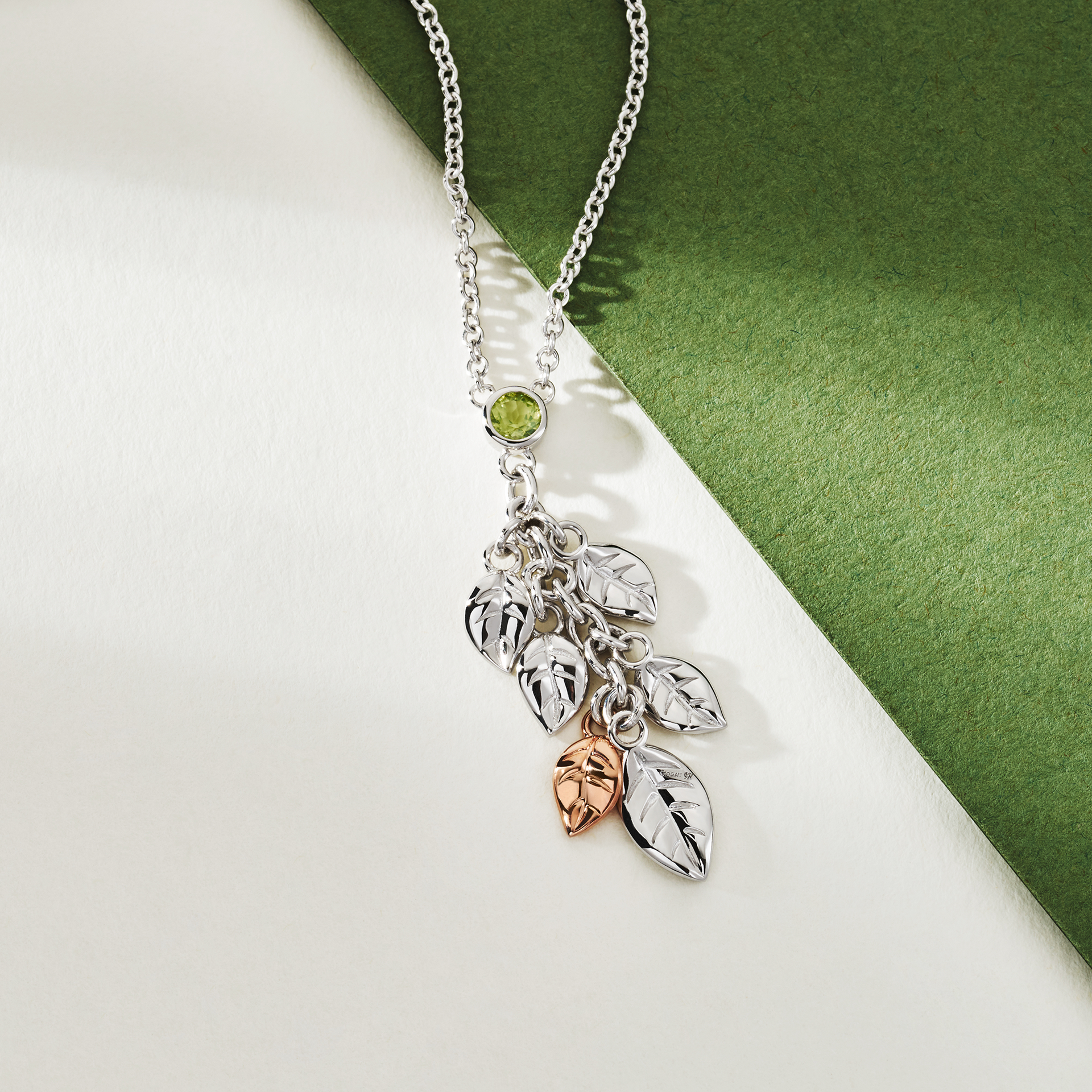 Awelon Silver and Peridot Drop Pendant