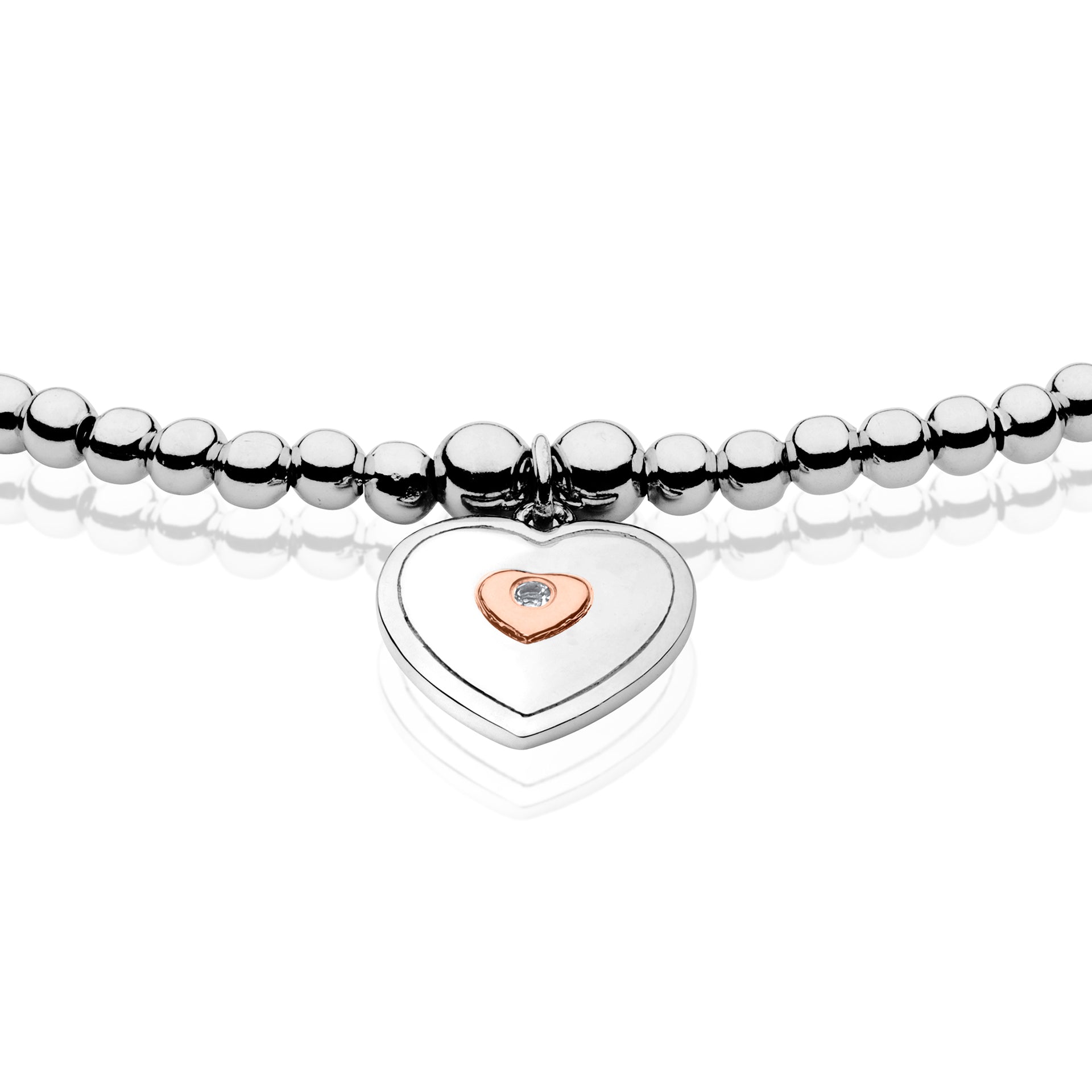 Cariad® Heart White Topaz Affinity Bead Bracelet