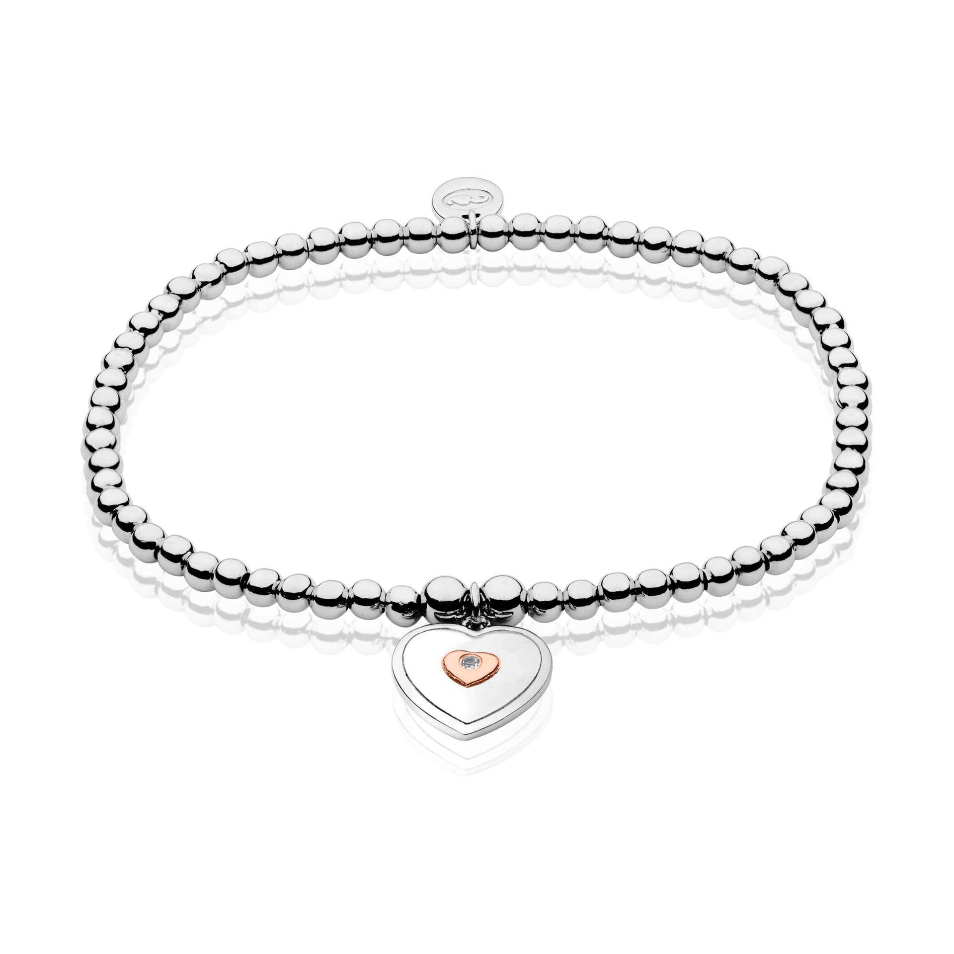 Cariad® Heart White Topaz Affinity Bead Bracelet