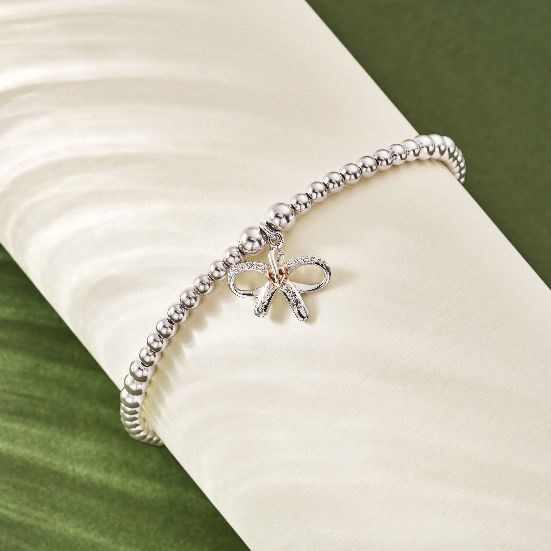 Tree of Life® Bow Silver Affinity Bead Bracelet