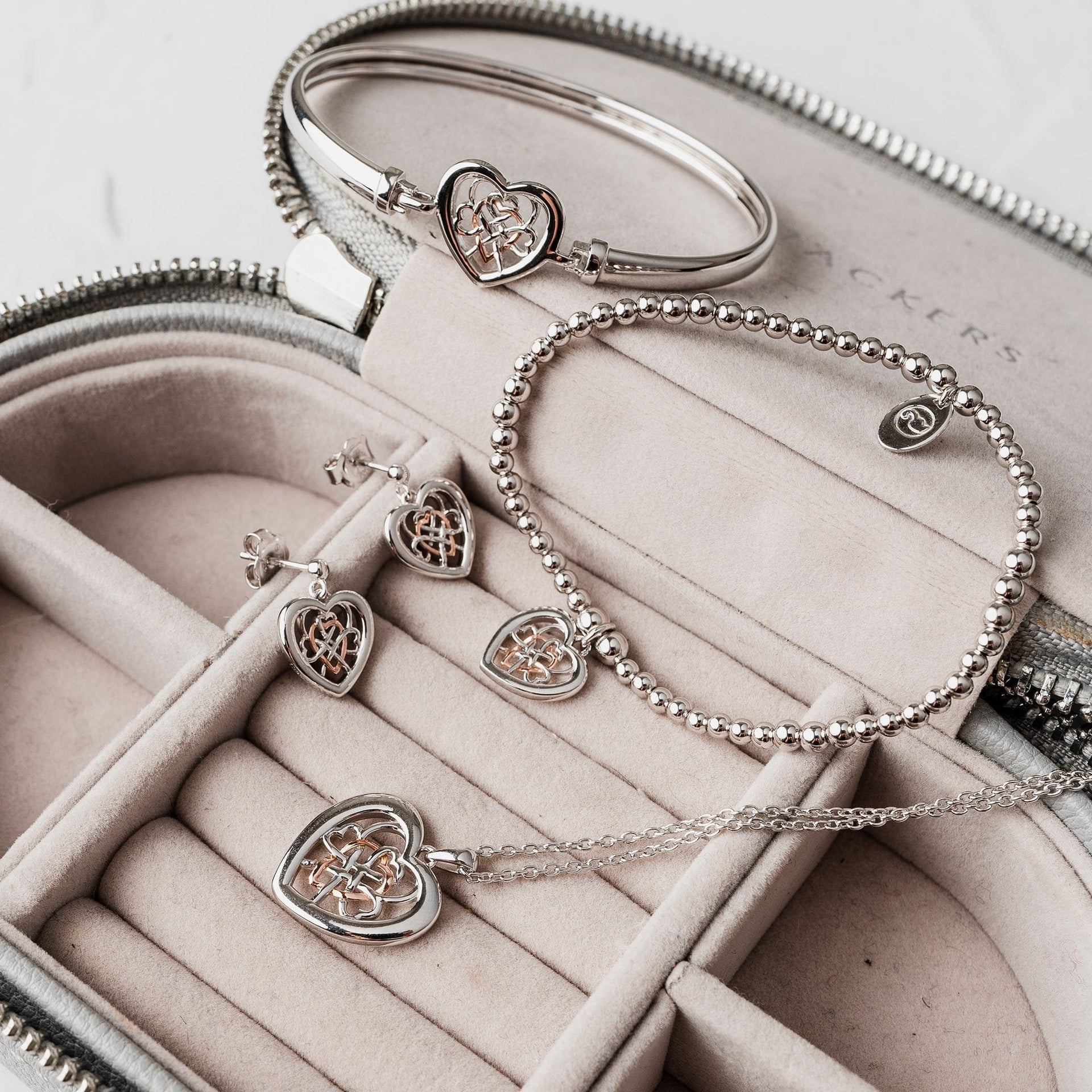 Welsh Royalty Heart Silver Affinity Bracelet