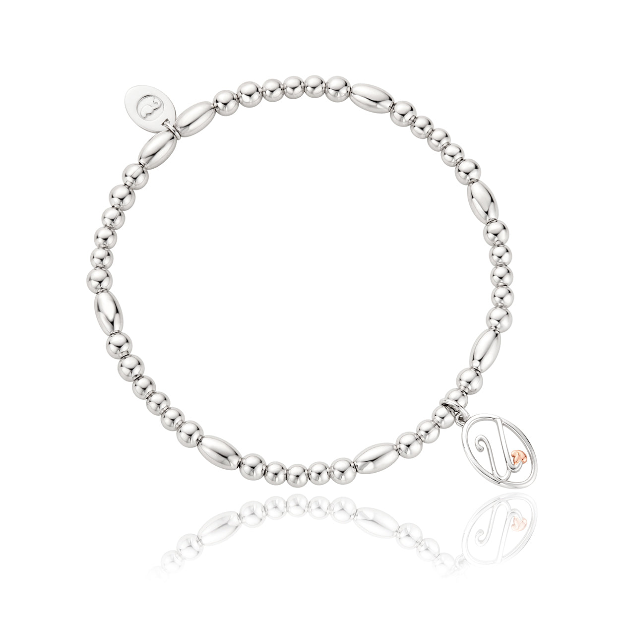 Tree of Life® Initials Affinity Bead Bracelet 17-18cm - Letter U