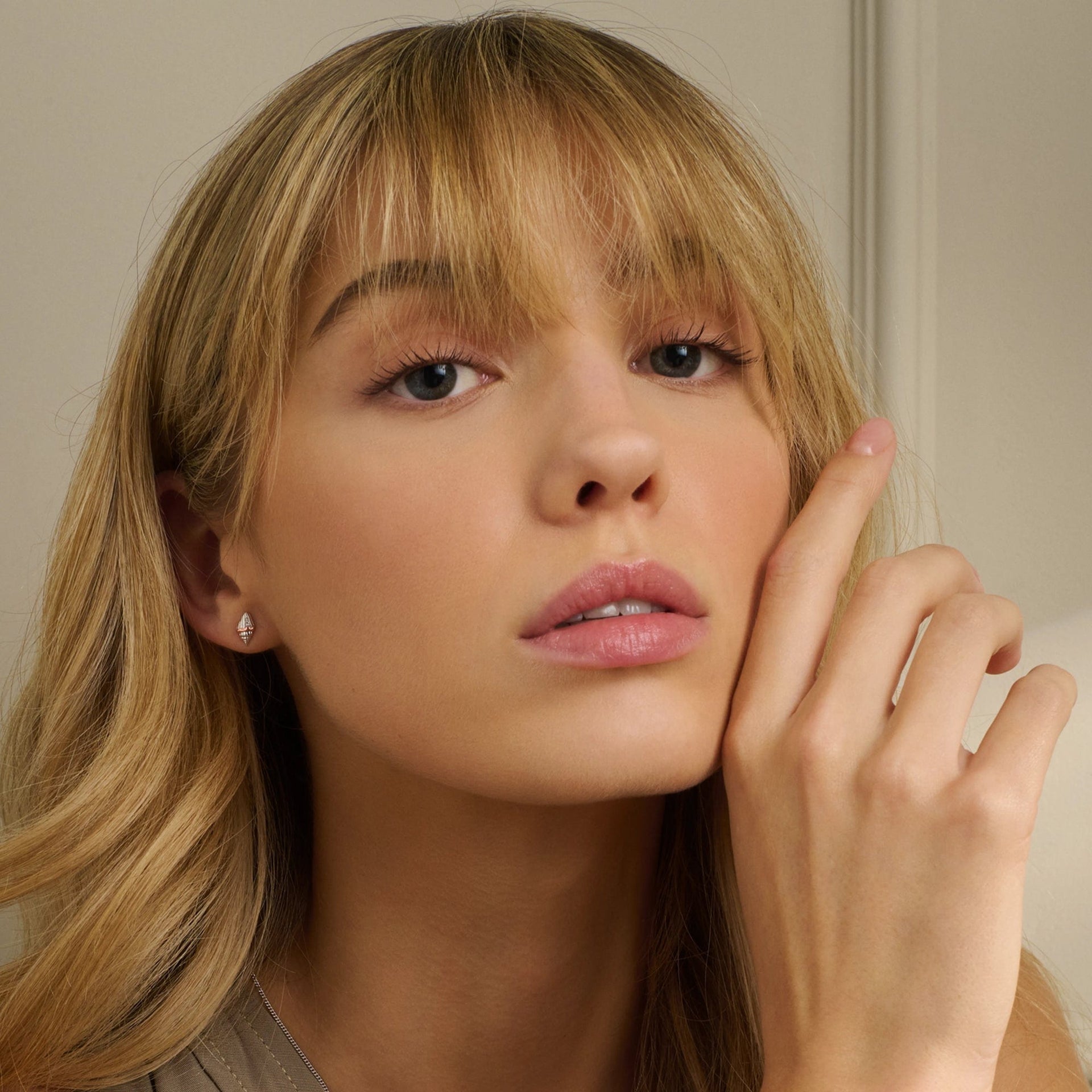 Nature's Wonder Sterling Silver Seashell Stud Earrings with Topaz