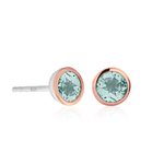 March Birthstone Silver and Aquamarine Earrings
