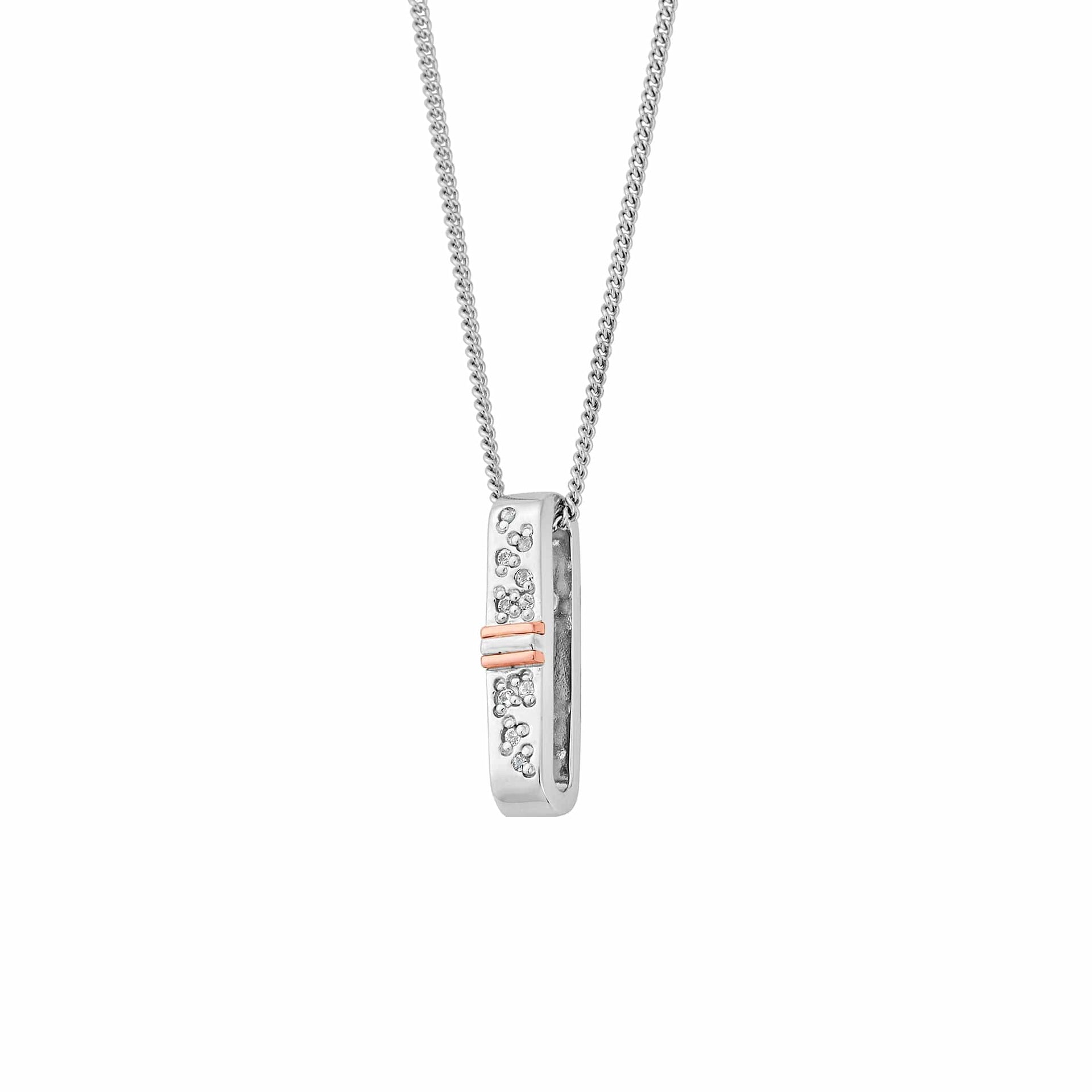 Cariad® Sterling Silver Sparkle Drop Pendant with Topaz