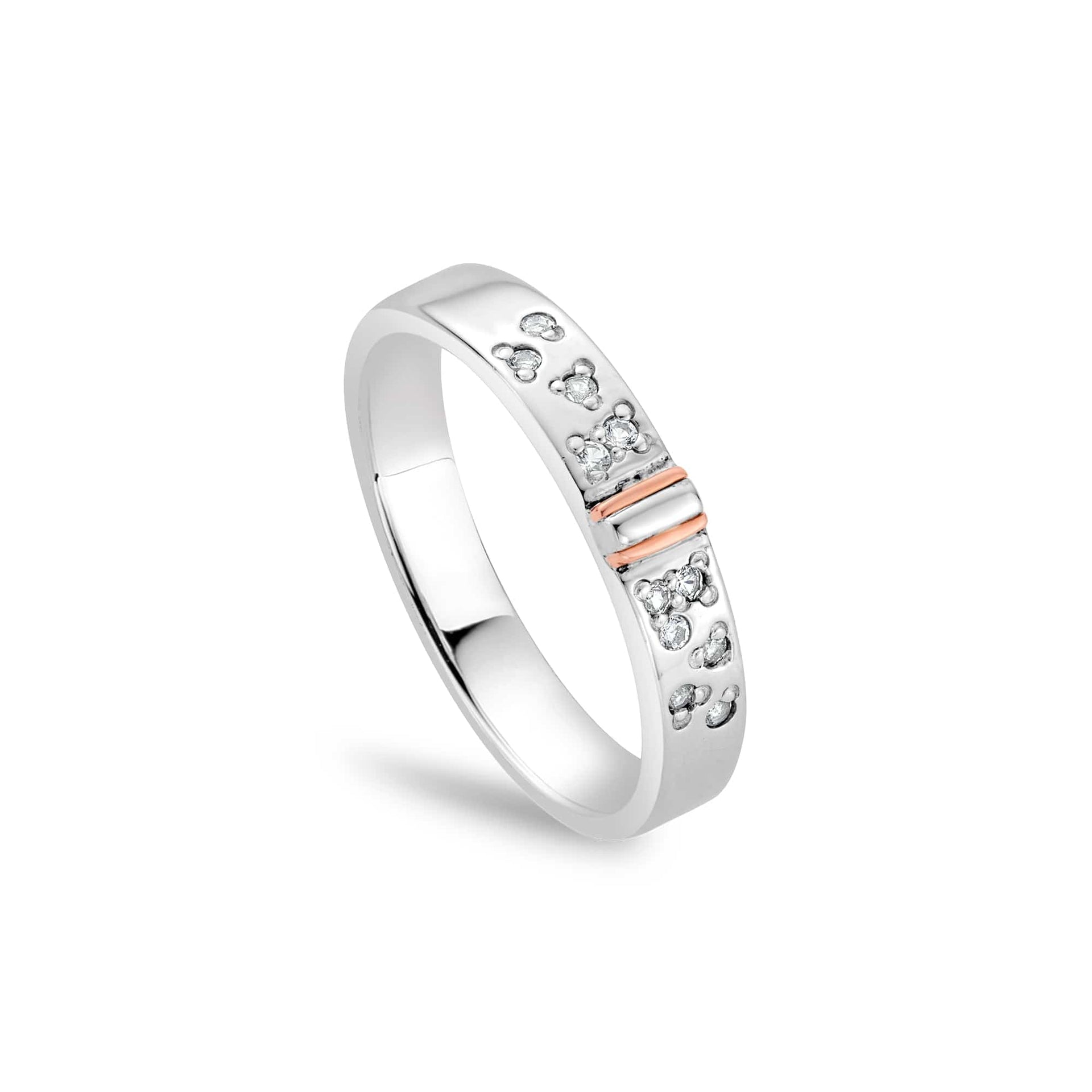 Cariad® Sterling Silver Sparkle Ring with Topaz