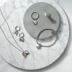 Cwtch Double Heart Silver Ring