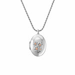 Nature's Wonder Sterling Silver Forget-Me-Not Locket