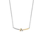 Insignia Sterling Silver and 9ct Solid Gold Knot Necklace
