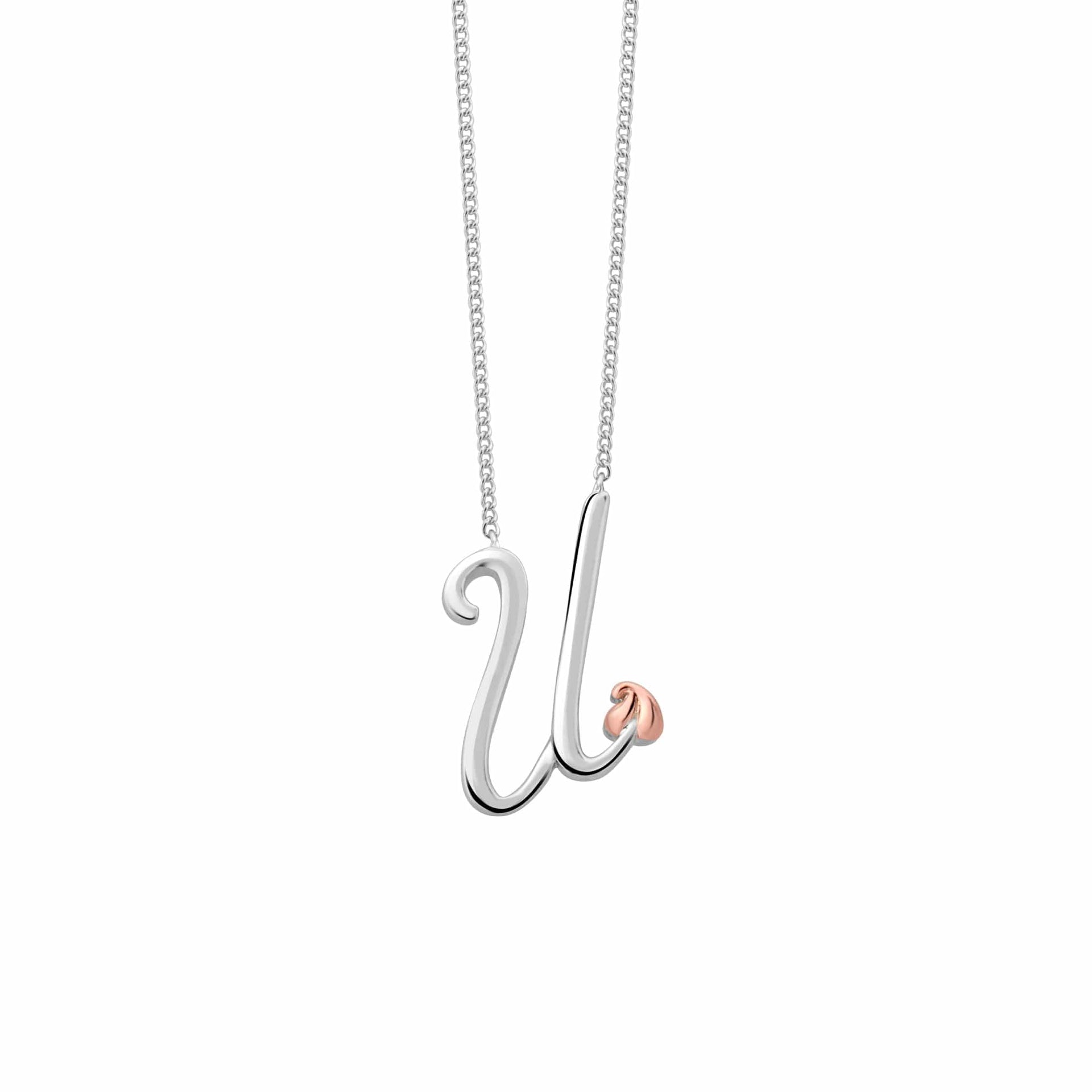 Tree of Life® Initials Silver Necklace - Letter U