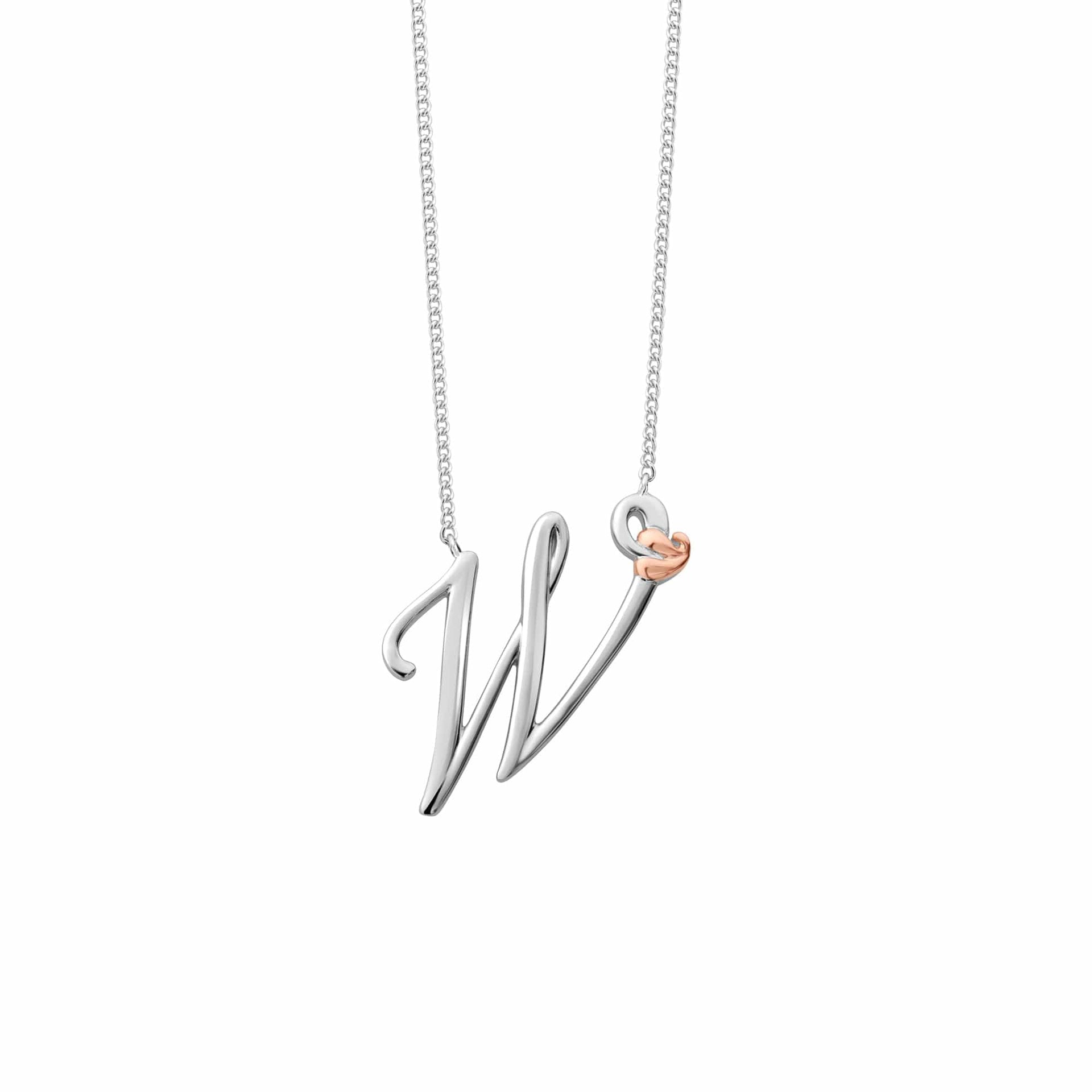 Tree of Life® Initials Silver Necklace - Letter W