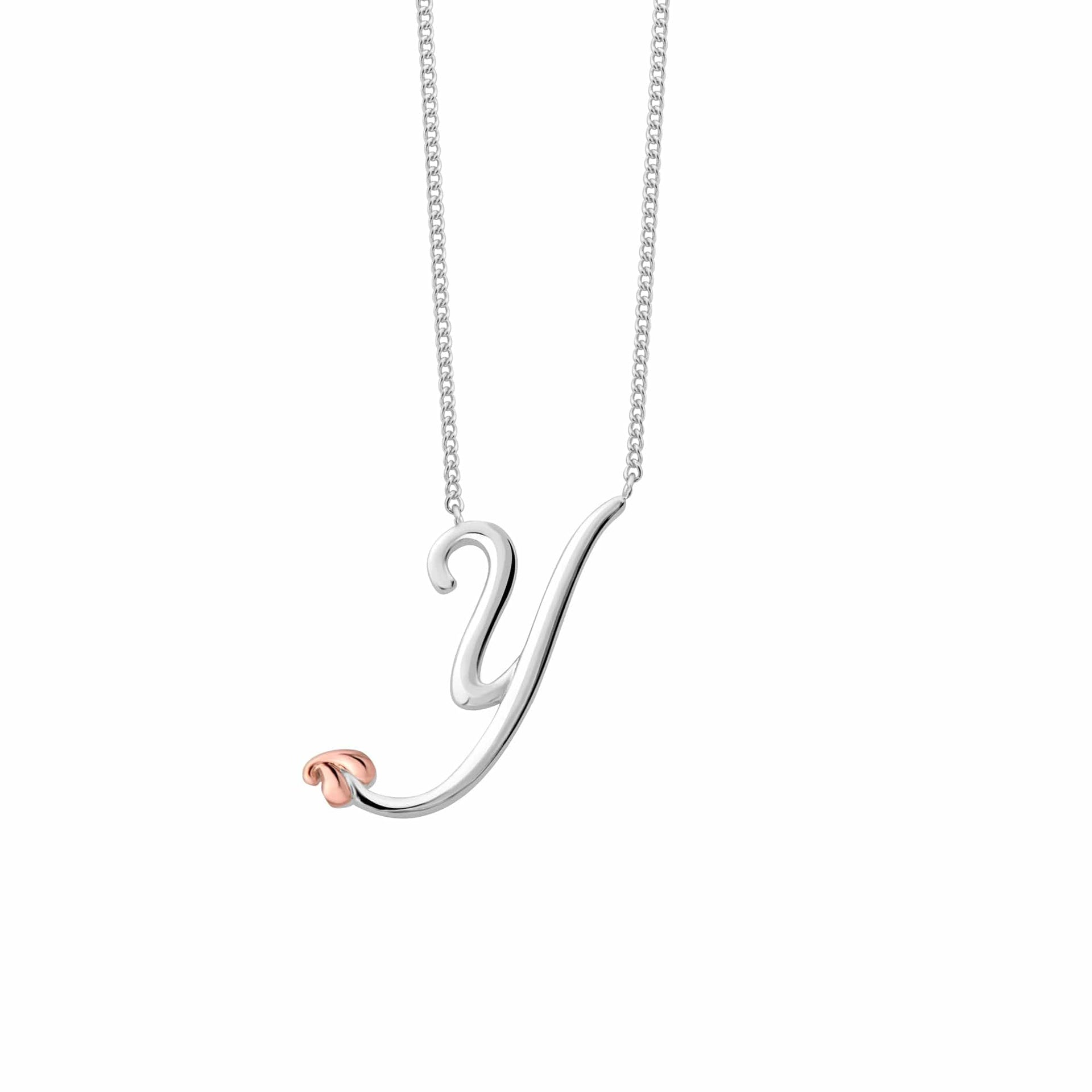 Tree of Life® Initials Silver Necklace - Letter Y