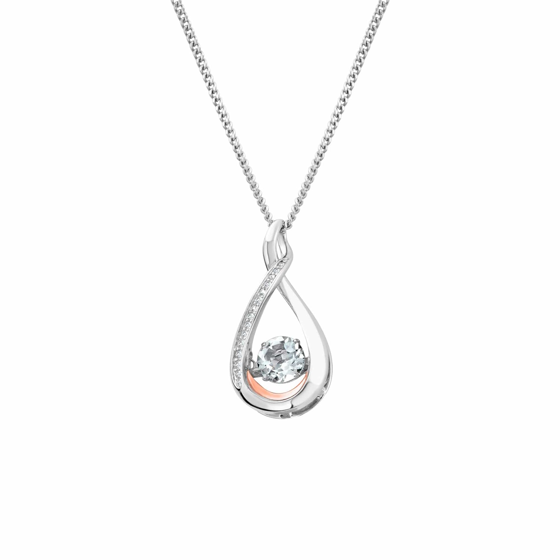 Eternity Silver Pendant with Topaz
