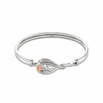 Eternity Silver Bangle with Topaz
