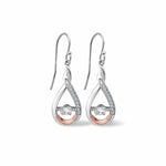 Eternity Silver Drop Earrings with Topaz