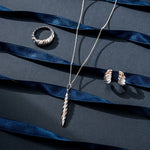 Lover's Twist Silver Drop Pendant