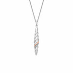 Lover's Twist Silver Drop Pendant