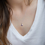 February Birthstone Silver and Amethyst Pendant