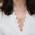 April Birthstone Silver and Zircon Pendant