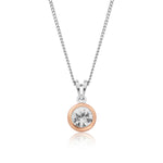 April Birthstone Silver and Zircon Pendant