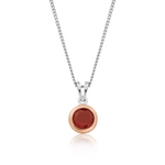 July Birthstone Silver and Carnelian Pendant