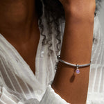 February Milestones® Birthstone Silver and Amethyst Charm