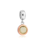 June Milestones® Birthstone Silver and Moonstone Charm