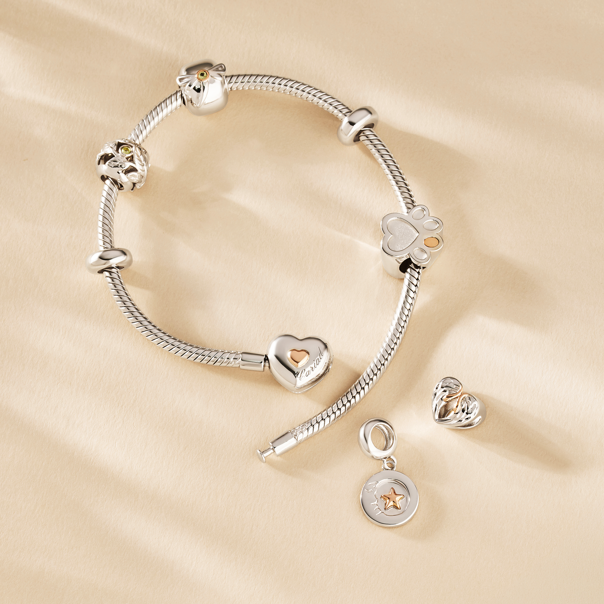 Paw Prints on My Heart Milestones® Charm