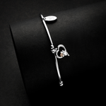 Paw Prints on My Heart Silver Affinity Noodle Bracelet