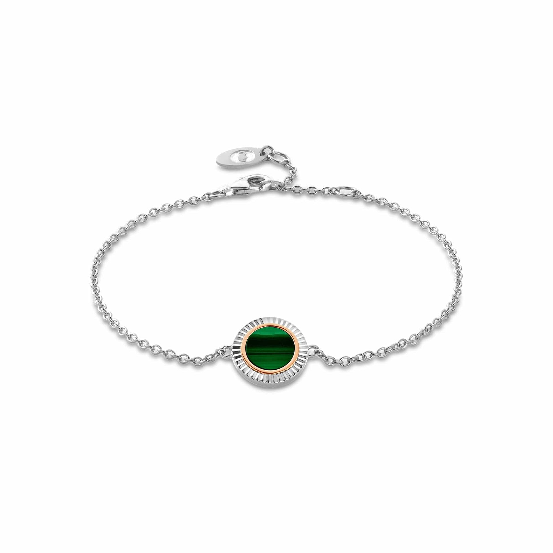 Reflections of Padarn Silver and Malachite Bracelet