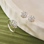 Royal Roses White Topaz Stud Earrings