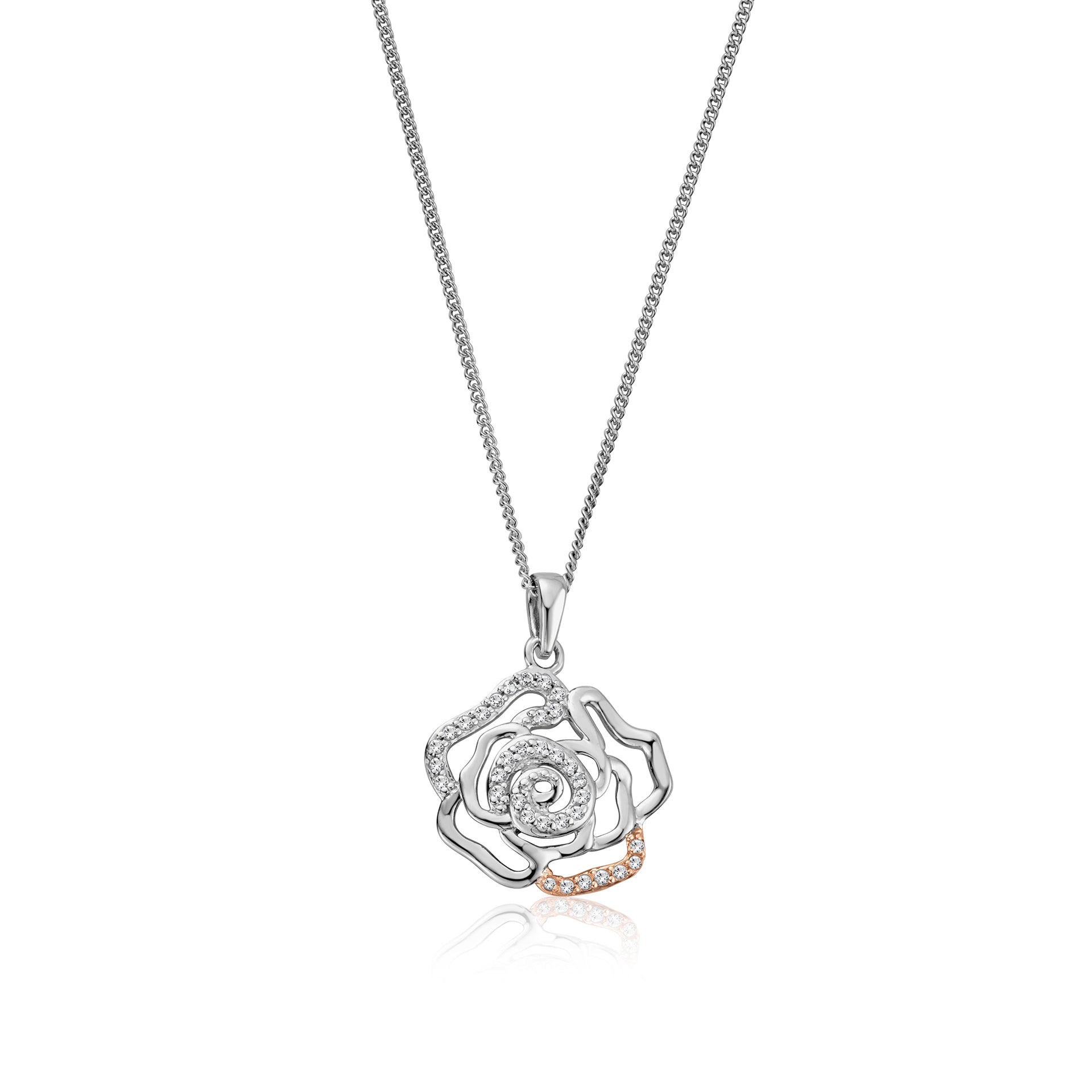 Royal Roses White Topaz Pendant