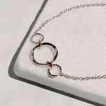 Ripples Silver Triple-Hoop Bracelet with Topaz