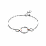 Ripples Silver Triple-Hoop Bracelet with Topaz