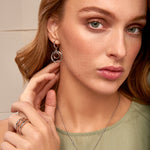 Ripples Silver Double-Hoop Creole Earrings