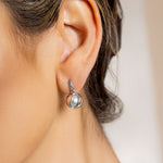 Salacia Silver Oyster Drop Earrings with Pearl