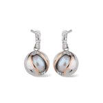 Salacia Silver Oyster Drop Earrings with Pearl
